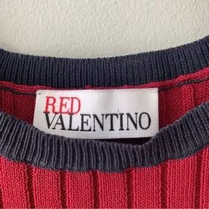 RED VALENTINO★素敵！Intarsia-knit mini dress REDVALENTINO Intarsia-knit mini dress | THE OUTNET